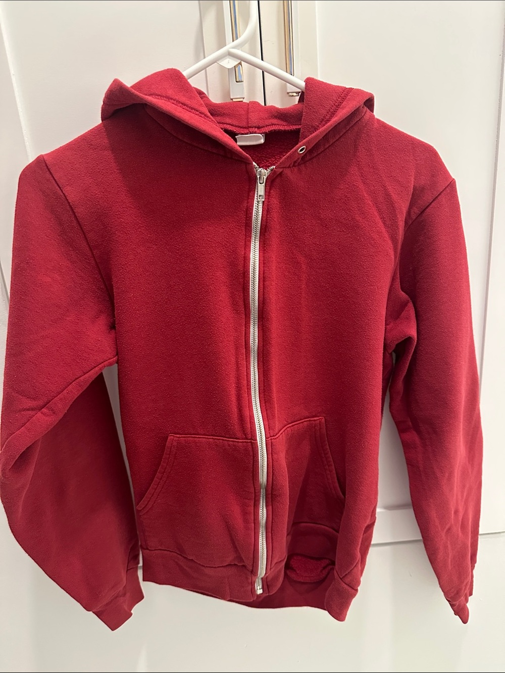 F497 Fleece American Apparel Zip-Up Hoodie - Burgundy